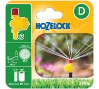 Asperseur Micro Irrigation Vari-Jets 360¡ã R¿¿glables : Fine Aspersion ¿¿ 360¡ã sur 200 cm, D¿¿bit R¿¿glable (0 ¿¿ 55 L/HR), Installation Tuyau en Ligne ? 13mm / Fin de Ligne ? 4mm [2795P0000]