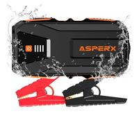 AsperX Booster Batterie Voiture 3000A 12 V (Jusqu'à 10 L D'essence ou 8 L de Diesel),Demarreur Batterie Voiture avec Lampe de Poche LED, Boussole,Etanche IP64, pour Camions,UTV,Motos
