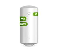 Aspes Chauffe-eau électrique 100 litres, AT10001. 1500W, kit de montage inclus, résistance en acier émaillé, thermostat manuel, température maximale 70 º, blanc d’efficacité énergétique