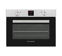 Aspes Four multifonction avec ventilateur inox AHM9500DX. Capacité 50 litres, 1200 W, 9 programmes, intérieur émaillé, nettoyage facile, affichage LED manuel, efficacité énergétique A