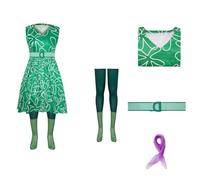 Aspfoaw Costume de dégoût pour femmes adultes - Robe verte de style dessin animé émotionnel pour Halloween et costumade (dégoût, taille XXXL)