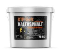DTP-SOFT asphalte à froid 25 kg dans un seau de 0 à 5 mm asphalte de réparation, asphalte mélangé, à froid, 25 kg