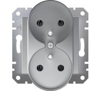 Asphora Double prise avec/u sans cadre aluminium EPH9810261