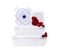 Compactor Boîtes hermétiques alimentaires – Lot de 3 avec pompe à vide manuelle, sans BPA, micro-ondes