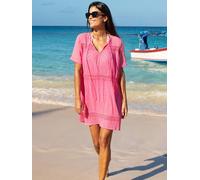 Aspiga Aspiga Pink Roxy Crinkle Cotton Kaftan