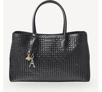 Aspinal of London Aspinal of London Black London Tote Slot Weave Leather Bag