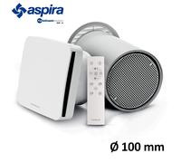 Aspira Ecocomfort Plus VMC Ponctuel avec Télécommande Infrarouge, Diamètre 10