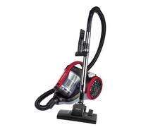 Polti Aspirateur sans sac Forzaspira C110 Plus – 4 niveaux de filtration, brosse parquet, noir/rouge