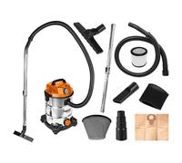 Aspirateur industriel - NEO - 1400W - 30L - 18 kPa - Filtre HEPA - Fonction soufflerie - Réservoir inox