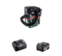 Aspirateur 18V AS 18 L PC Compact + 1 batterie 18V 5,2 Ah + Chargeur rapide ASC 145 METABO
