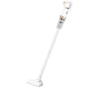 Aspirateur 2 en 1 rechargeable USB, silencieux, puissant, blanc avec brosse de sol