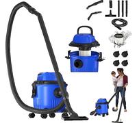 aspirateur 5000W, fonction humide et sèche 3 en 1, capacité de 15L, forte puissance d'aspiration