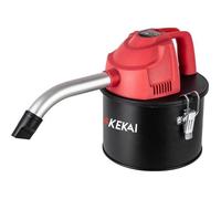Aspirateur à Cendres Compact 4 Litres Kekai Adriano 600W Filtre HEPA Lavable et Tuyaux d'Aluminium Curvée