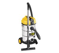 Aspirateur à décolmatage manuel eau, poussière et plâtre - 1200 W - Cuve en inox 30 L - FAR TOOLS - 101211