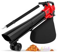 Aspirateur à feuilles sans fil 3 en 1 avec sac compatible avec batterie | Souffleur électrique avec aspirateur et broyeur avec sac de 40 L, souffleur à feuilles pour l'entretien de la pelouse