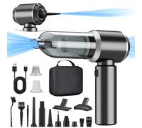 Aspirateur à main 2 en 1 sans fil, 25000 PA, aspirateur à main puissant, 3 vitesses, 220000 tr/min, souffleur de poussière électrique, vaporisateur d'air comprimé pour voiture, cuisine, PC, canapé