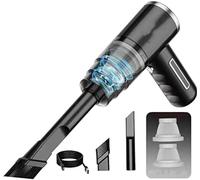 Aspirateur À Main, 29 000 Pa, Puissant, Compact, Léger, Rechargeable, Mini Aspirateur À Main, Autonomie De 45 Minutes, pour La Maison, Les Poils d'animaux, La Voiture,Noir,HaoAMZ