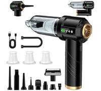 Aspirateur à Main 4 en 1, Aspirateur Voiture 28000 PA Puissant, Moteur sans Brosse, Aspirateur à Main sans Fil, 3 Vitesses 250 000 TR/Min, pour Voiture, Cuisine et Nettoyage des Poils d'animaux