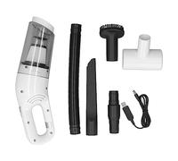 Aspirateur à Main aspirateur sans Fil Puissant Aspiration 2000pa Nettoyage en Profondeur pour la Voiture Home Office Blanc Plastique 13,3 x 5,1 x 3,5 Pouces