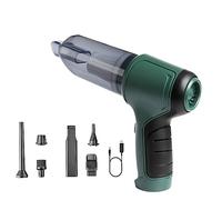 Aspirateur à main et souffleur sans fil, 12 000 Pa, forte aspiration, 120 W, haute puissance, aspirateur de voiture portable rechargeable sans fil pour voiture, ordinateur, poils d'animaux (vert)