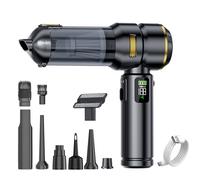 Aspirateur à main sans fil - 24 000 pa - Mini aspirateur de voiture - Puissant - Pour PC, maison, cuisine, fissures, coins, aspirateur à main - Puissant - Peut servir de pompe à air et de souffleur à