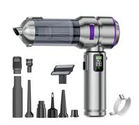 Aspirateur à main sans fil - 24000 pa - Mini aspirateur de voiture - Puissant - Pour PC, maison, cuisine, fissures, coins, aspirateur à main - Puissant - Peut servir de pompe à air et de souffleur à