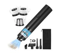 Aspirateur à Main sans Fil, Aspirateur Voiture Puissant 2 en 1, Puissant 12000PA Mini Rechargeable Aspirateur sans Fil Portable avec Affichage Numérique pour Bureau, Poils d'animaux