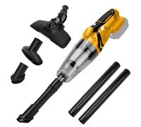 Aspirateur à main sans fil compatible avec batterie Dewalt 20 V, 10 000 Pa Aspirateur portable avec suceur plat, brosse à coussins, brosse de sol, bac à poussière de 0,75 l, lumière LED, pour la