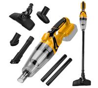 Aspirateur à main sans fil compatible avec batterie Dewalt 20 V (sans batterie), aspirateur portable 10 000 Pa avec 4 buses et bac à poussière de 0,75 l pour sols en bois dur, tapis, poils d'animaux