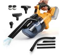 Aspirateur à main sans fil, compatible avec les batteries DEWALT 18 V 20 V | Puissance d'aspiration de 16 000 Pa, réservoir à poussière de 700 ml, tuyau extensible de 46 à 130 cm pour le nettoyage à sec