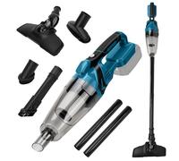 Aspirateur à Main Sans Fil Makita 18 V, 10 kPa avec Batterie Compatible, Suceur Plat, Brosse à Coussins et de Sol pour Maison et Voiture (Batterie Non Incluse)