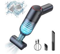 Aspirateur à main sans fil Mini Dust Buster rechargeable humide et sec pour tapis voiture canapé-lit - Noir