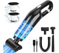 Aspirateur à main sans fil Mini portable rechargeable, 10000 PA Puissant aspiration à la main Vac, nettoyage humide et sec pour voiture, animaux domestiques, maison et bureau