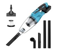 Aspirateur à main sans fil pour batterie Makita 18 V, 20 000 Pa Aspirateur sans fil avec buse de sol, suceur plat, brosse à coussins, bac à poussière 0,6 l, pour voiture, maison, poils d'animaux
