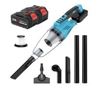 Aspirateur à main sans fil pour Makita 18 V, 20 000 Pa Aspirateur à main sans fil avec buse de sol, suceur plat, buse à coussins, bac à poussière 0,6 l, aspirateur sans fil pour voiture, maison, poils