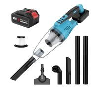 Aspirateur à main sans fil pour Makita 18 V, 20 000 Pa Aspirateur à main sans fil avec buse de sol, suceur plat, brosse à coussins, bac à poussière 0,6 l, aspirateur sans fil pour voiture, maison
