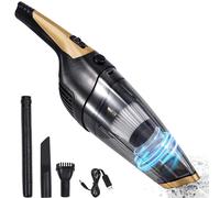 Aspirateur à main sans fil - Rechargeable, chargement USB, aspiration puissante, accessoires multifonctions