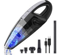 Aspirateur à Main, sans Fil, Rechargeable, léger, Portable avec Aspiration cyclonique puissante pour Voiture, sèche et Humide