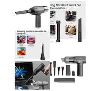 Aspirateur à main sans fil (souffleur) - LIVOO - Multifonction - 90 W - Autonomie 20 min - 7 buses