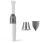 Aspirateur à Main Ultra Léger, Aspirateur sans Fil Rechargeable Portable pour Petits Espaces, Claviers, Sièges De Voiture avec Suceur Plat et Puissance D'aspiration De 13 KPa(White)