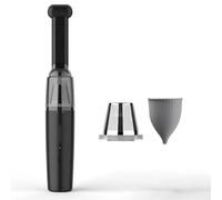 Aspirateur à Main Ultra Léger, Aspirateur sans Fil Rechargeable Portable pour Petits Espaces, Claviers, Sièges De Voiture avec Suceur Plat et Puissance D'aspiration De 13 KPa(Black)