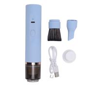 Aspirateur à ongles compact portable à aspiration puissante avec tête de brosse douce, dépoussiérage efficace pour salon, usage professionnel, matériau ABS (Bleue)