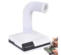 Aspirateur à poussière de clou 60 W, mini-absorbeur fumée bureau, aspirateur débris meulage avec lumière LED, pour travaux soudage DIY, station de soudage(White)