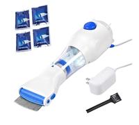 Aspirateur à poux professionnel, peigne électrique anti-poux, plus efficace que les autres peignes et shampooings contre les poux, élimine les poux et les œufs, prévention des lentes (aspirateur de