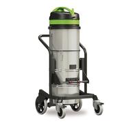 Aspirateur à sec industriel à cyclone pour les fortes charges de poussière - cuve en acier inoxydable 78 litres - 3 moteurs 3,3 kW 230 V Cleancraft FLEXCAT378CYCPRO