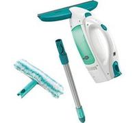 Raclette - Lave Vitre Electrique - Nettoyeur Aspirateur a vitres Dry&Clean 51003 Leifheit - Aspiration 360° - Mouilleur et manche inclus