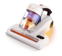 Aspirateur Anti-acariens JIGOO J200, Aspirateur de Matelas, avec Double-Cuve Intégrée, Aspiration 13KPa, Lampe UV, Air Chaud 60?, Affichage LED