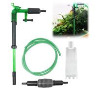 Aspirateur Aquarium Multifonctionnel, Kit Nettoyage Aquarium avec Tuyau et Pompe, Nettoyeur de Fond D'aquarium Manuel, Aspirateur à Gravier et Filtre à Sable pour Changements D'eau et Nettoyage