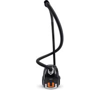 Aspirateur | Avec sac | 700 W | Capacité : 2,0 l | Brosse combinée | Rayon d'action : 7,50 m | Hepa 12 | Noir / Orange
