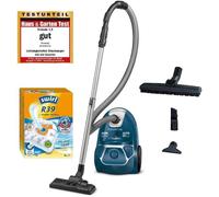Rowenta Aspirateur ultra silencieux 750 W = 2000 W avec sac, filtre hygienique, embout pour parquet - Bleu Promopack mit Swir